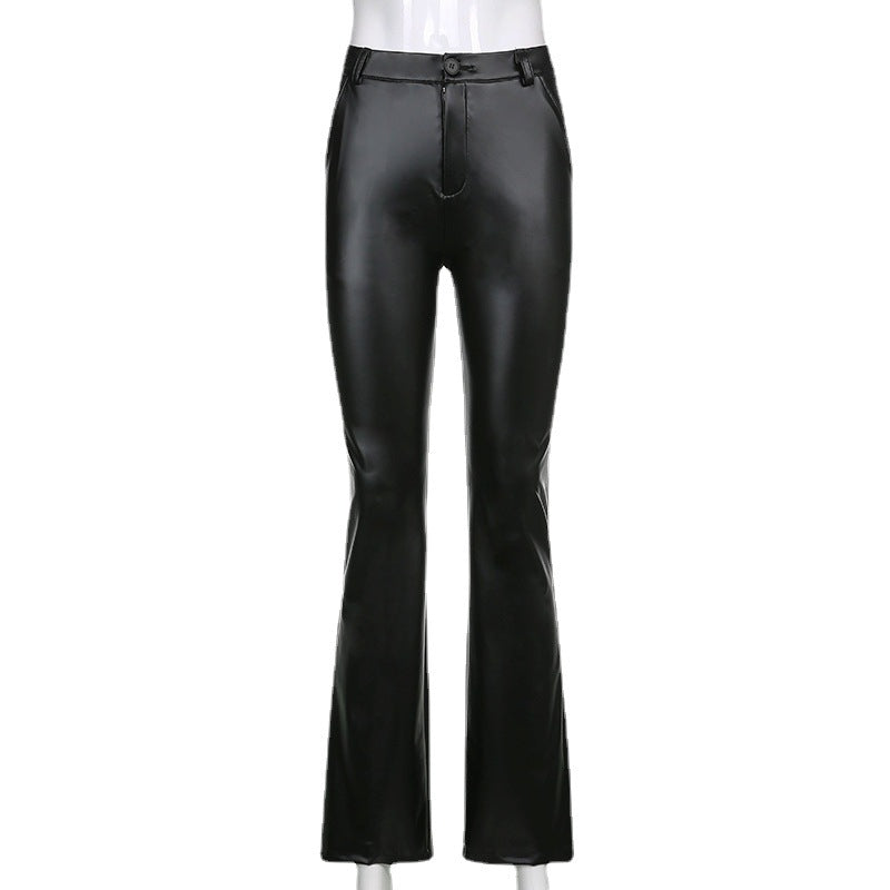Korean Style High Waist Micro Flared Pants