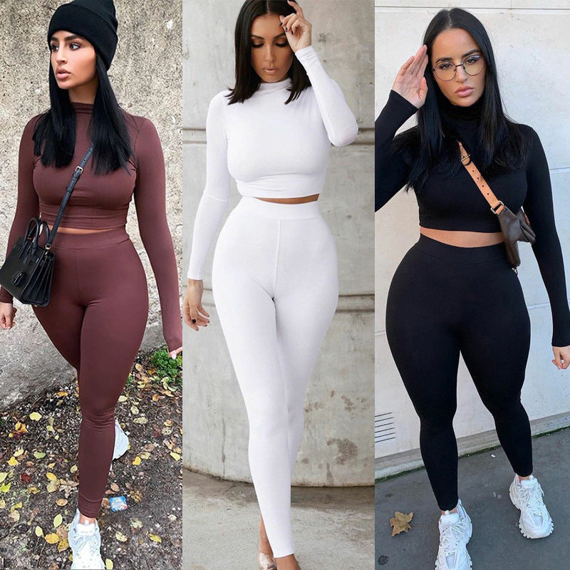 Slim Fitting Long Sleeved Sports Suit For Women