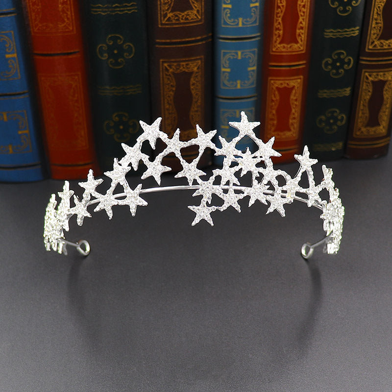 Five Pointed Star Rhinestone Bridal Headwear