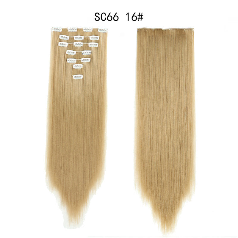 European And American Style Wig Chemical Fiber Hairpiece Clip Seamless Hair Extension 7-piece Set