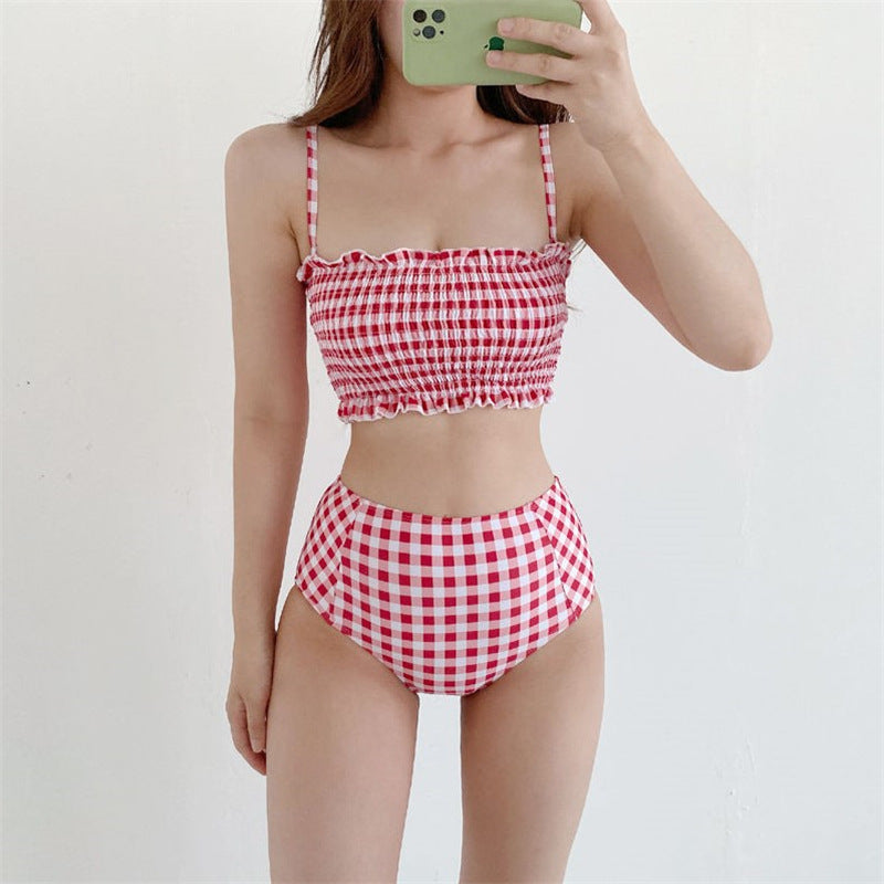 Swimsuit Women's Split Triangle Conservative Swimwear Bikini