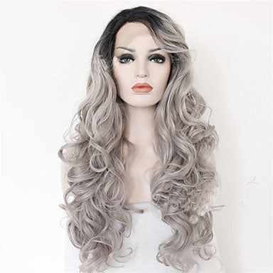 This 2 Tones Ombre Wavy Wig is made from synthetic high-quality fiber that mimics human hair
