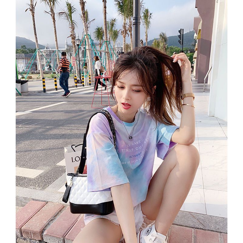 Tie-dye short sleeve T-shirt