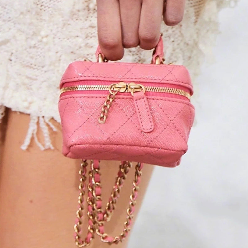 Lingge Chain Bag Cosmetic Bag Handbag Shoulder Messenger Bag