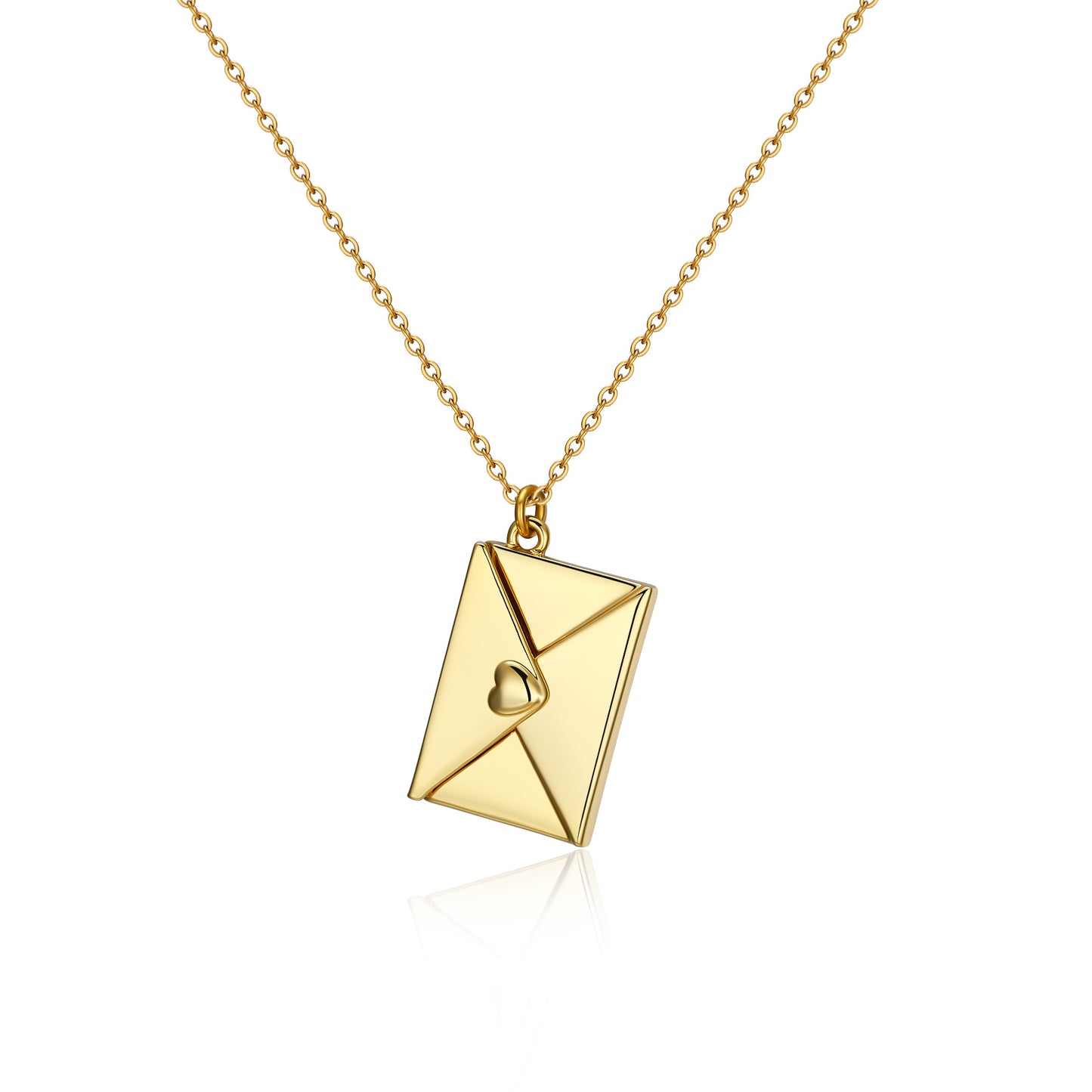 European And American Style Jewelry Envelope Necklace Carved Love Letter Clavicle Chain