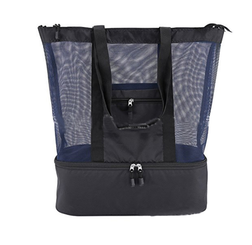 Large Capacity Canvas Single Shoulder Srorage Bag Double Layer Outdoor Travel Picnic Bag Lunch Box With Zipper
