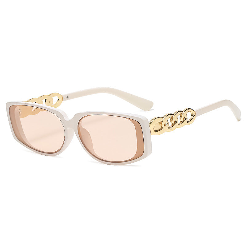 New European And American Retro Metal Chain Sunglasses