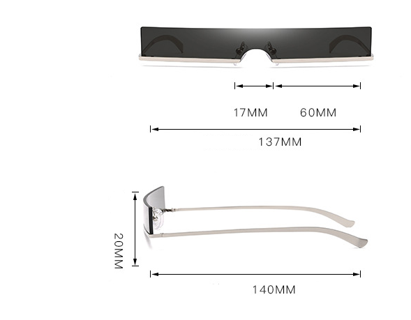 Square metal sunglasses