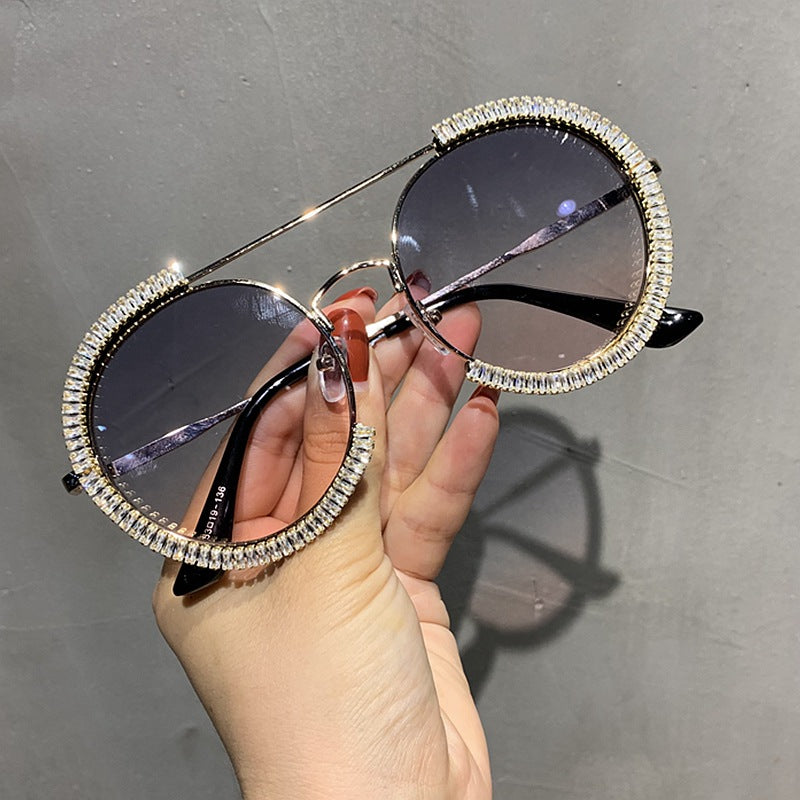 Zircon oversized sunglasses