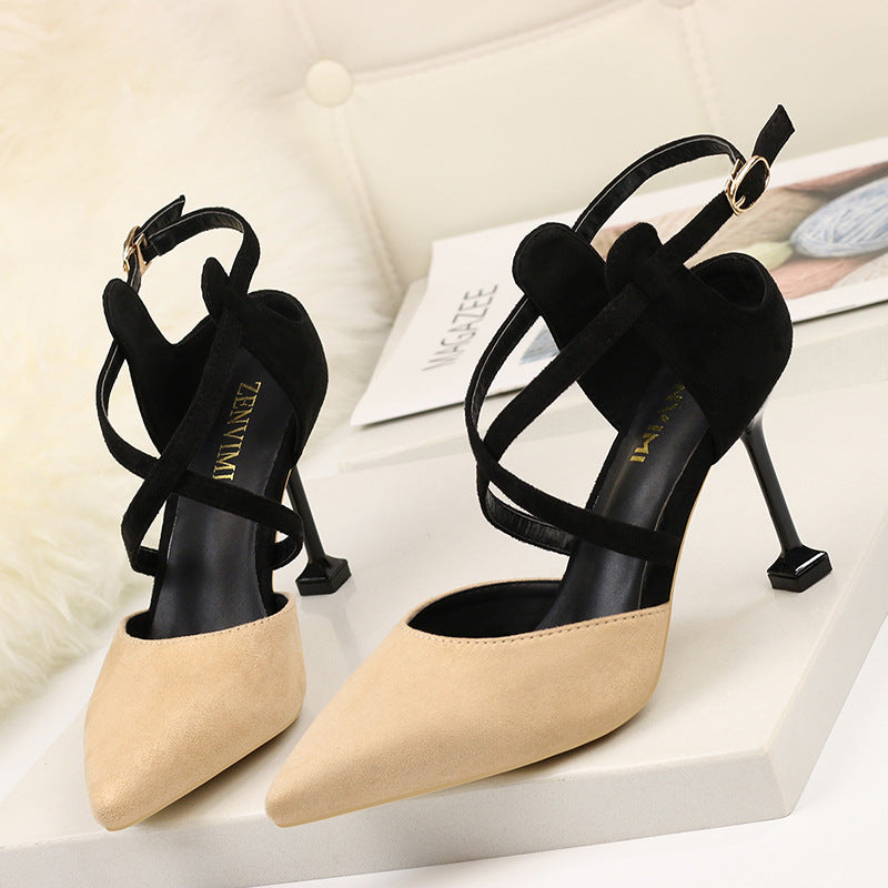 New Cross-strap High-heeled Lady Sandals Cat