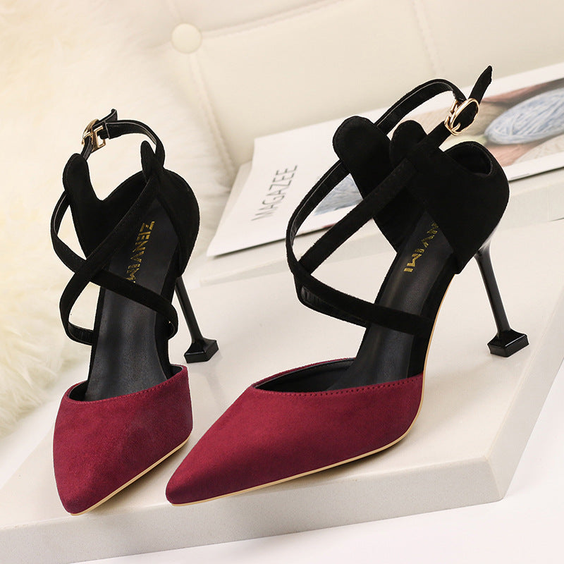 New Cross-strap High-heeled Lady Sandals Cat