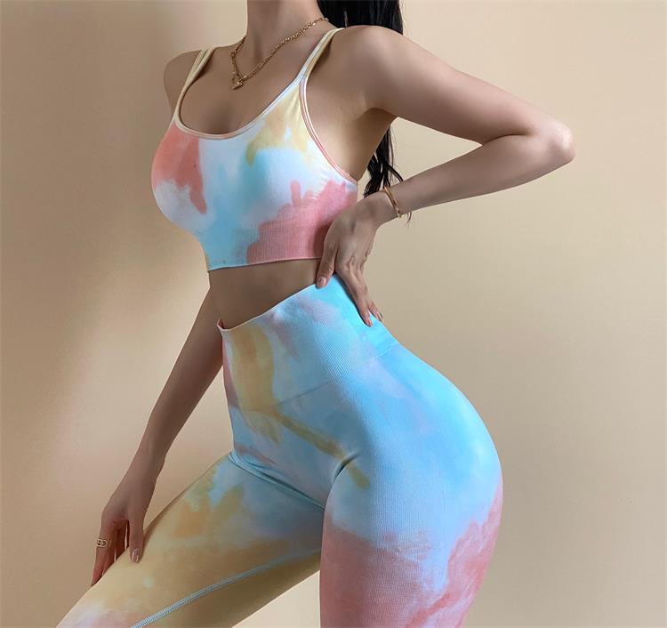 VibeFit Seamless Tie-Dye Workout Set