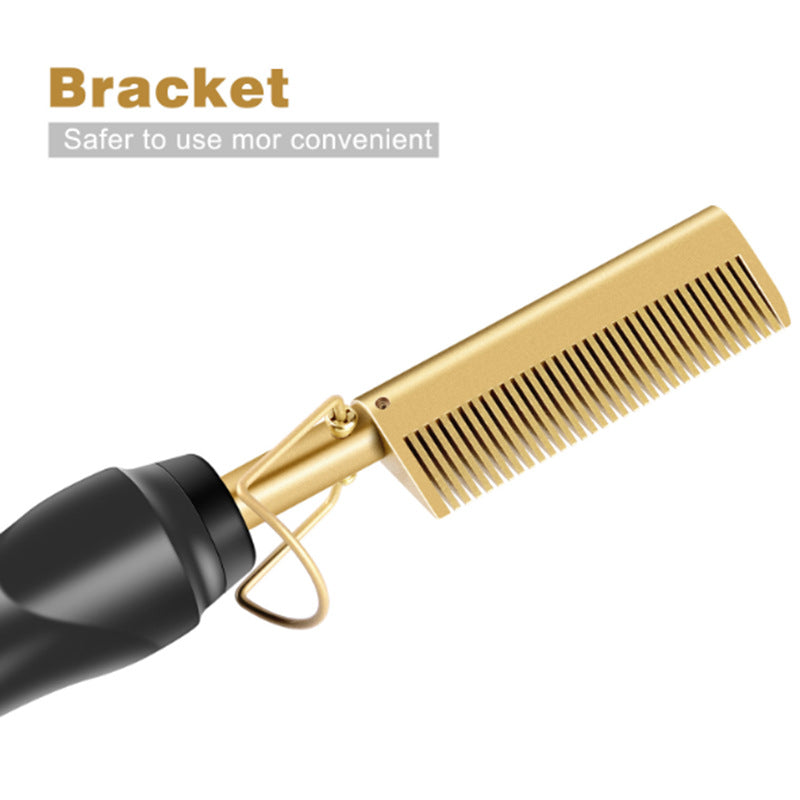 Electric comb for straightening and curling hair