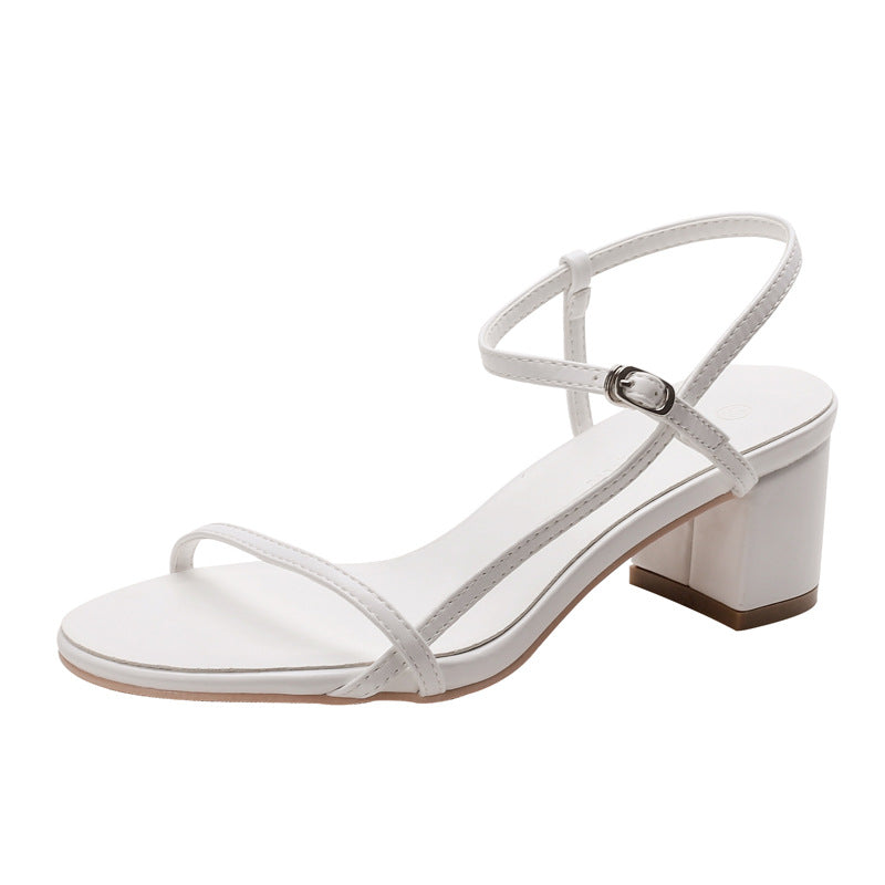 Trendy Fairy-Style Thick-Heeled Sandals