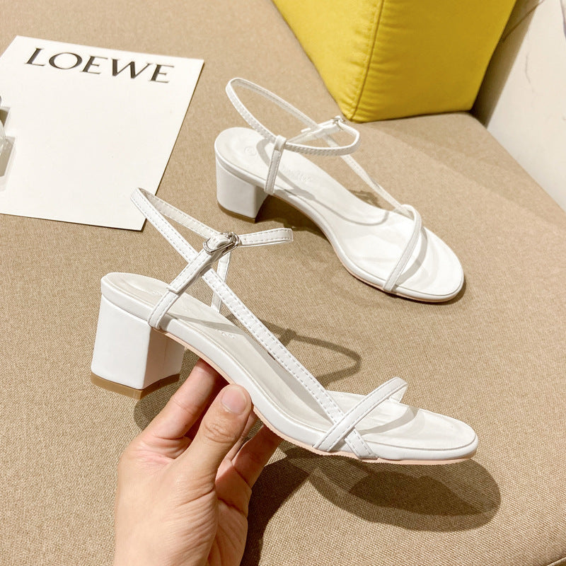Trendy Fairy-Style Thick-Heeled Sandals