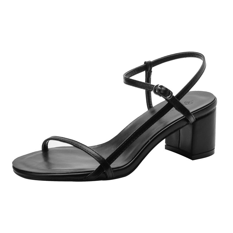 Trendy Fairy-Style Thick-Heeled Sandals