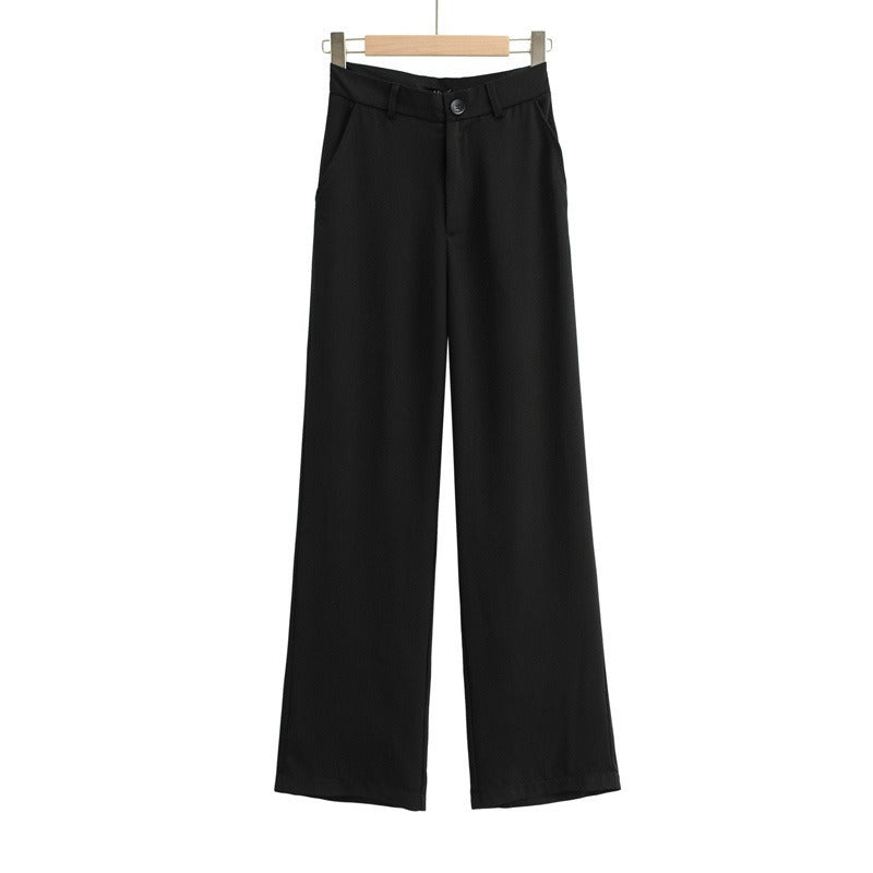 European And American High-waisted Wide-leg Suit Pants Casual Pants