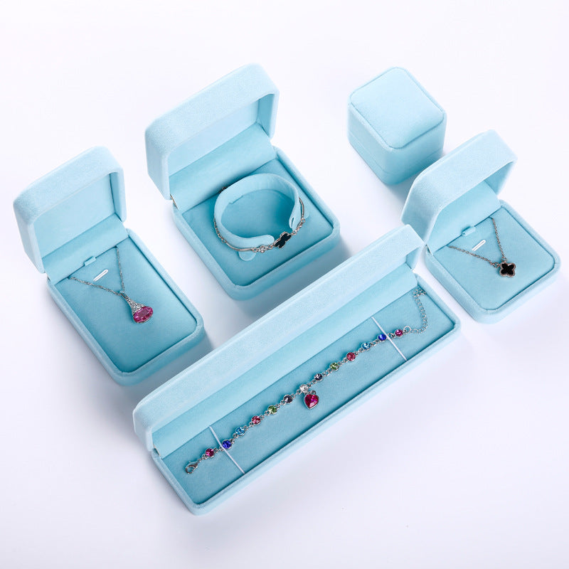 Flannel Ring Earring Box Bracelet Necklace Box