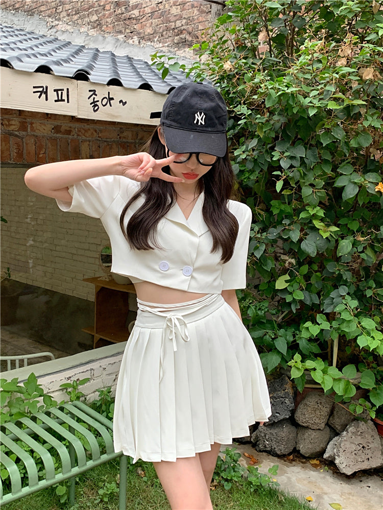 Suit Jacket Female Short Thin Pink Design Sense