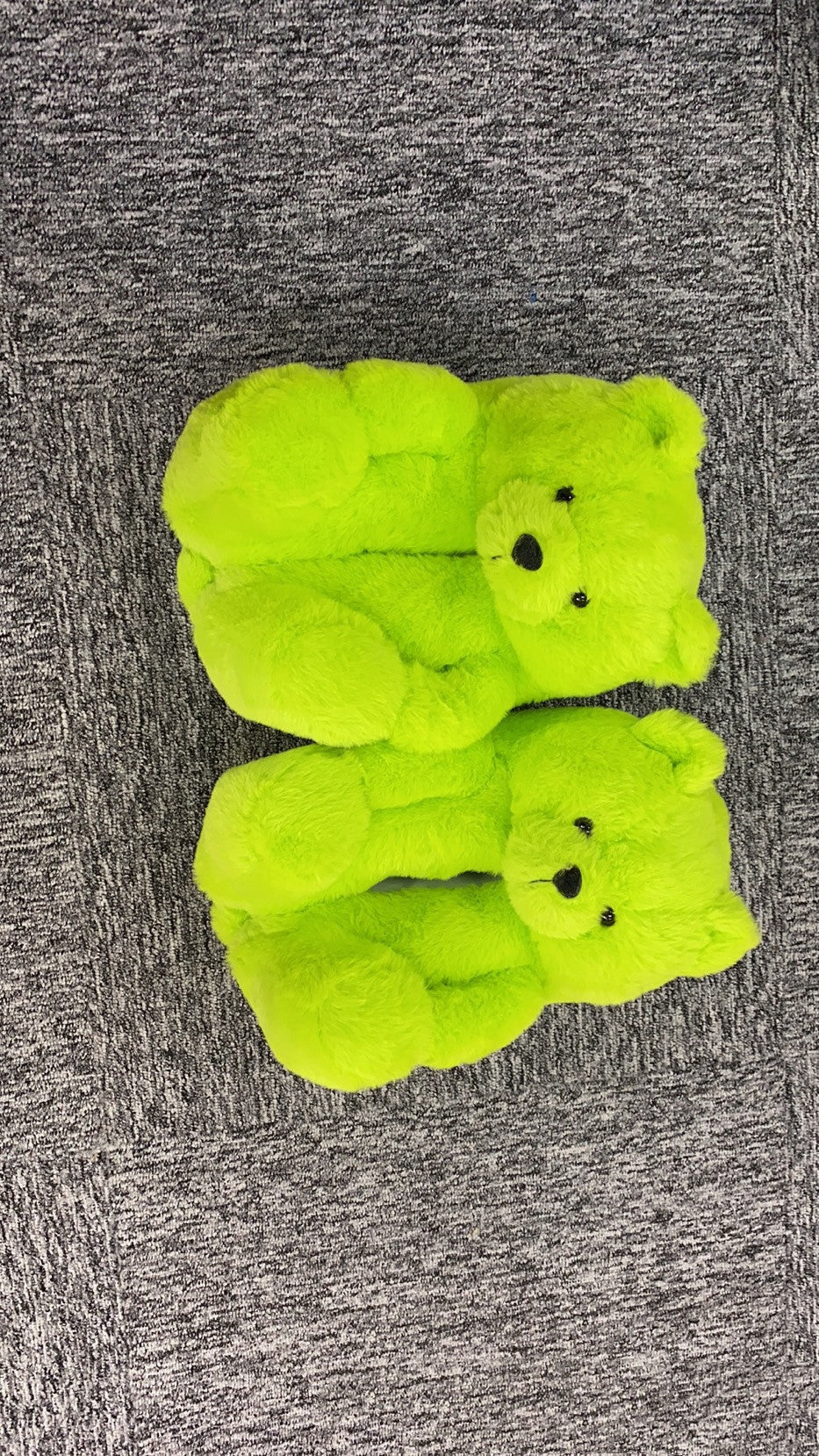 Home Furnishing Plush Thick Cotton Warm Teddy Bear Slippers