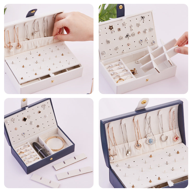 Earrings Necklace Ring Jewelry Box Earring Storage Box