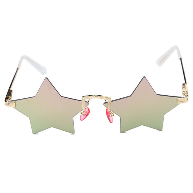 Rimless Star Fashion Small Sun glasses