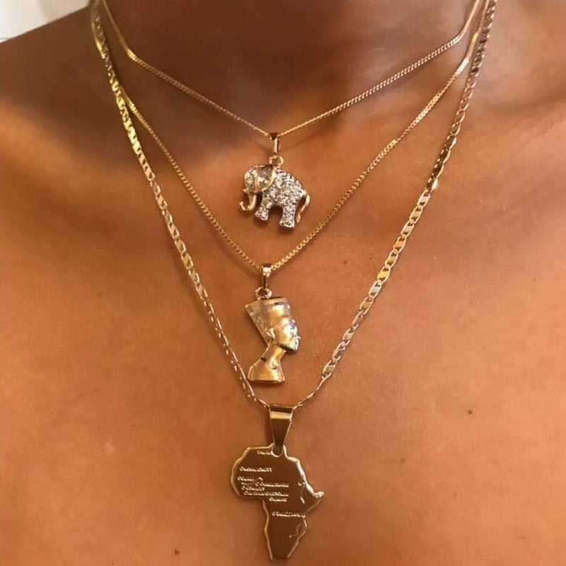 Crafted with multilayer gold-plated chains and detailed with pearl butterflies and a sun star pendant, this necklace makes a charming and timeless gift.