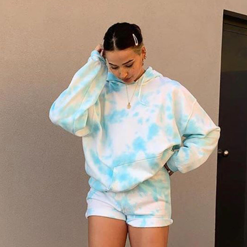 Casual loose tie-dye pullover sweater