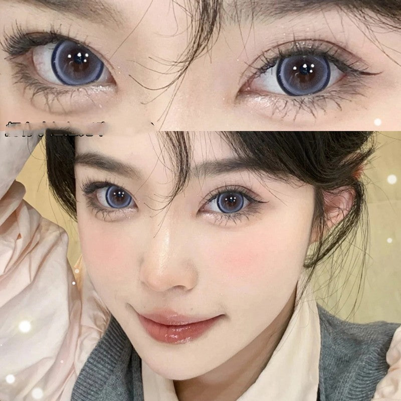 Blueberry Treasure Pearl Blue Large Diameter Meitong Contact Lens Thrown On The Moon