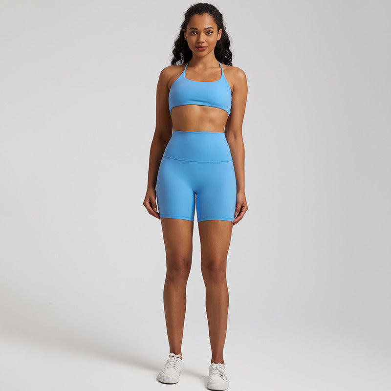 Fitness Clothes Running Sports Set Summer High Waist Buttock Lifting Speed Dry Female
