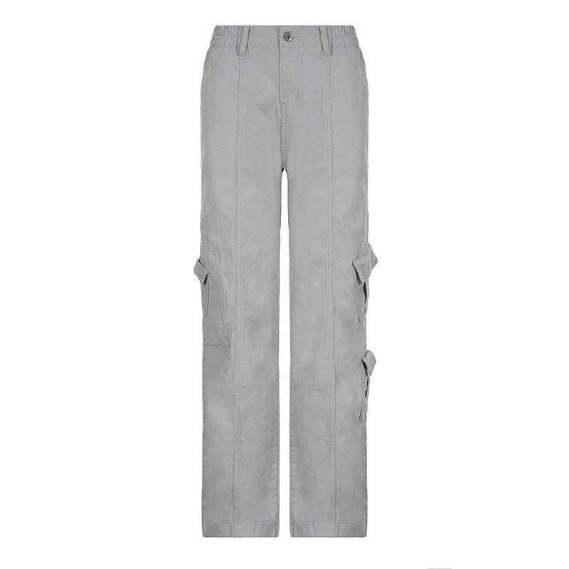 New Women's Low Waist Multi Pocket Casual Cargo Pants