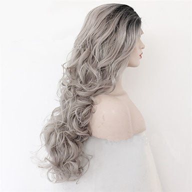 This 2 Tones Ombre Wavy Wig is made from synthetic high-quality fiber that mimics human hair
