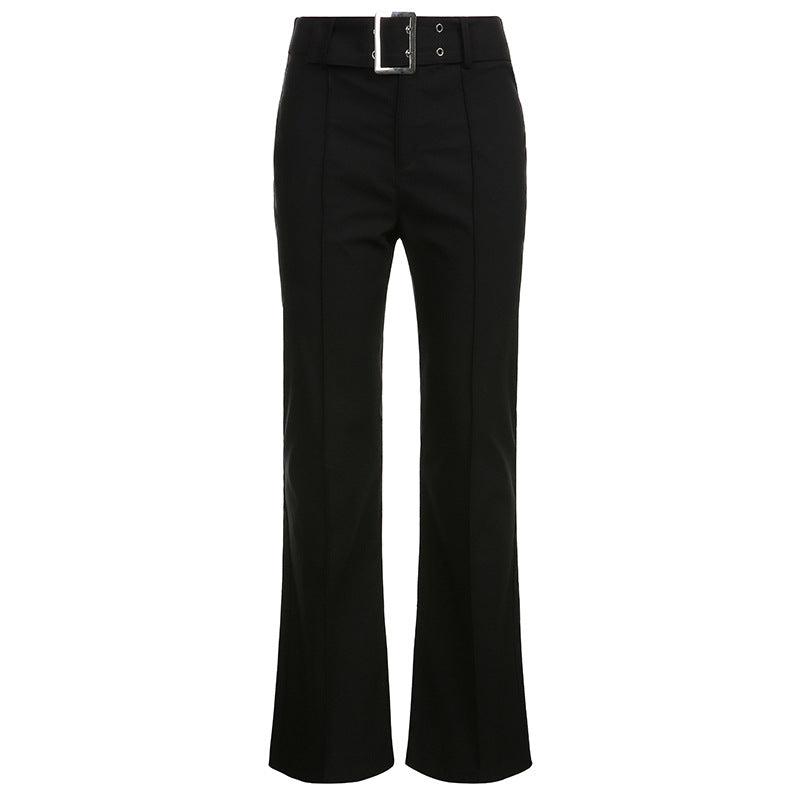 Ladies Fashion Bottoming Black Casual Trousers