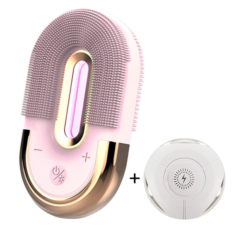 Electric Silica Gel Facial Cleanser Vibration Cleansing Instrument Cleansing Blackhead Skin Deep Washing Massage Brush