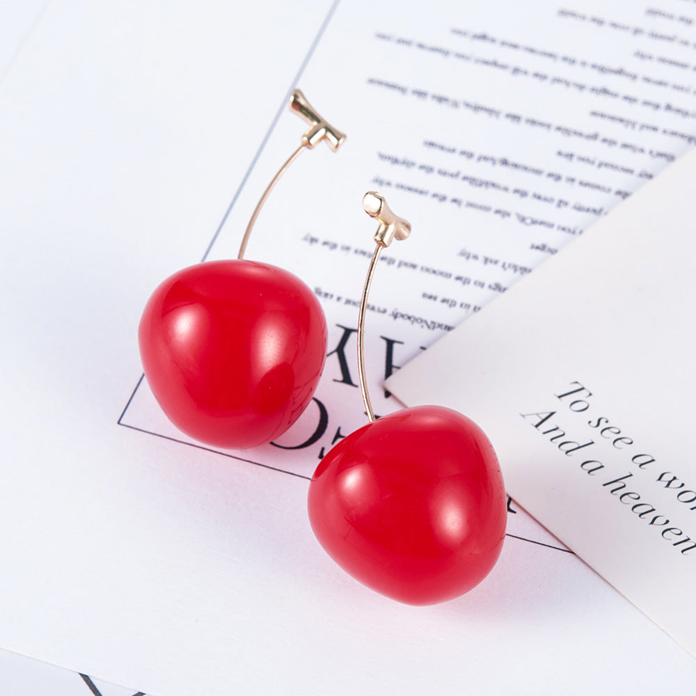 Cherry Fruit Stud Earrings Cute Fruit Earrings