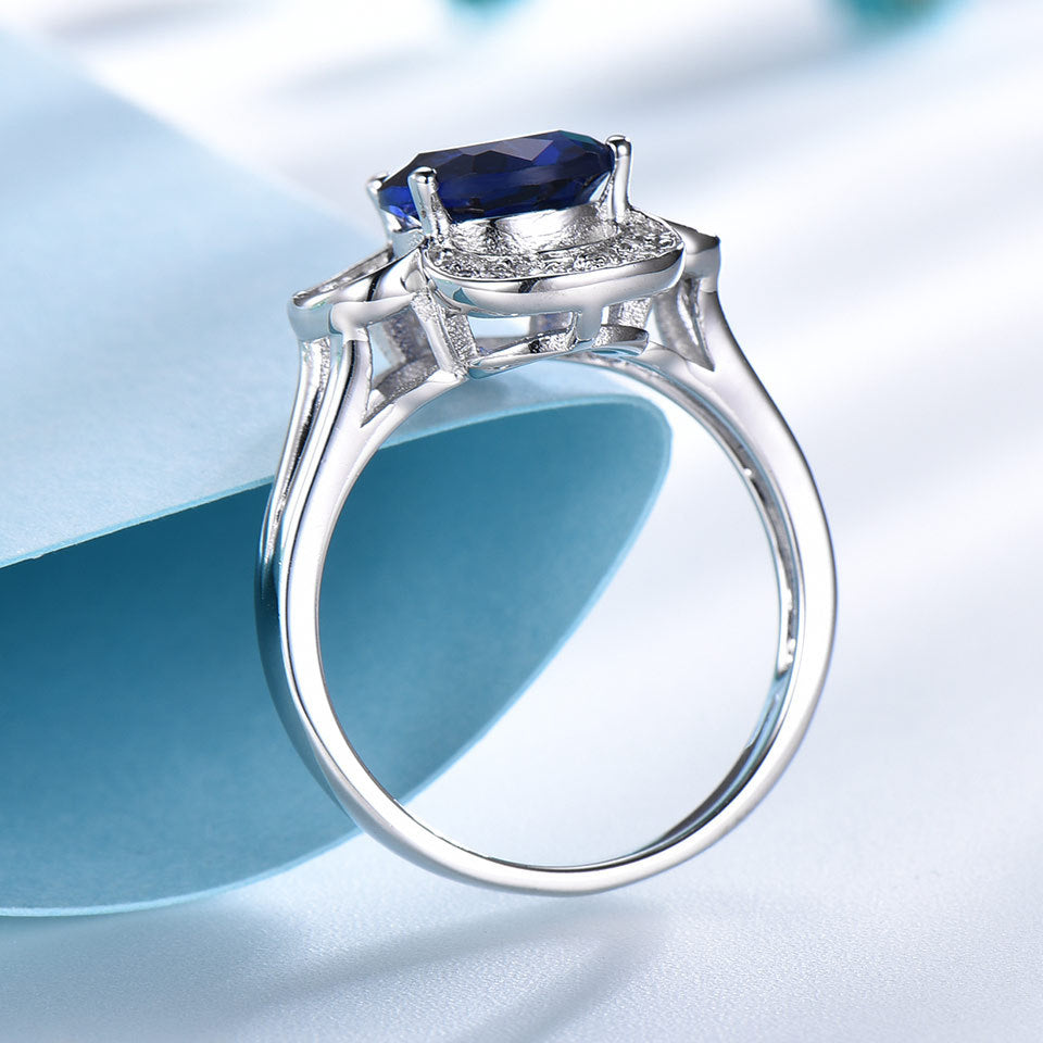 Sapphire Flower Ring