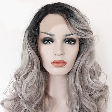 This 2 Tones Ombre Wavy Wig is made from synthetic high-quality fiber that mimics human hair