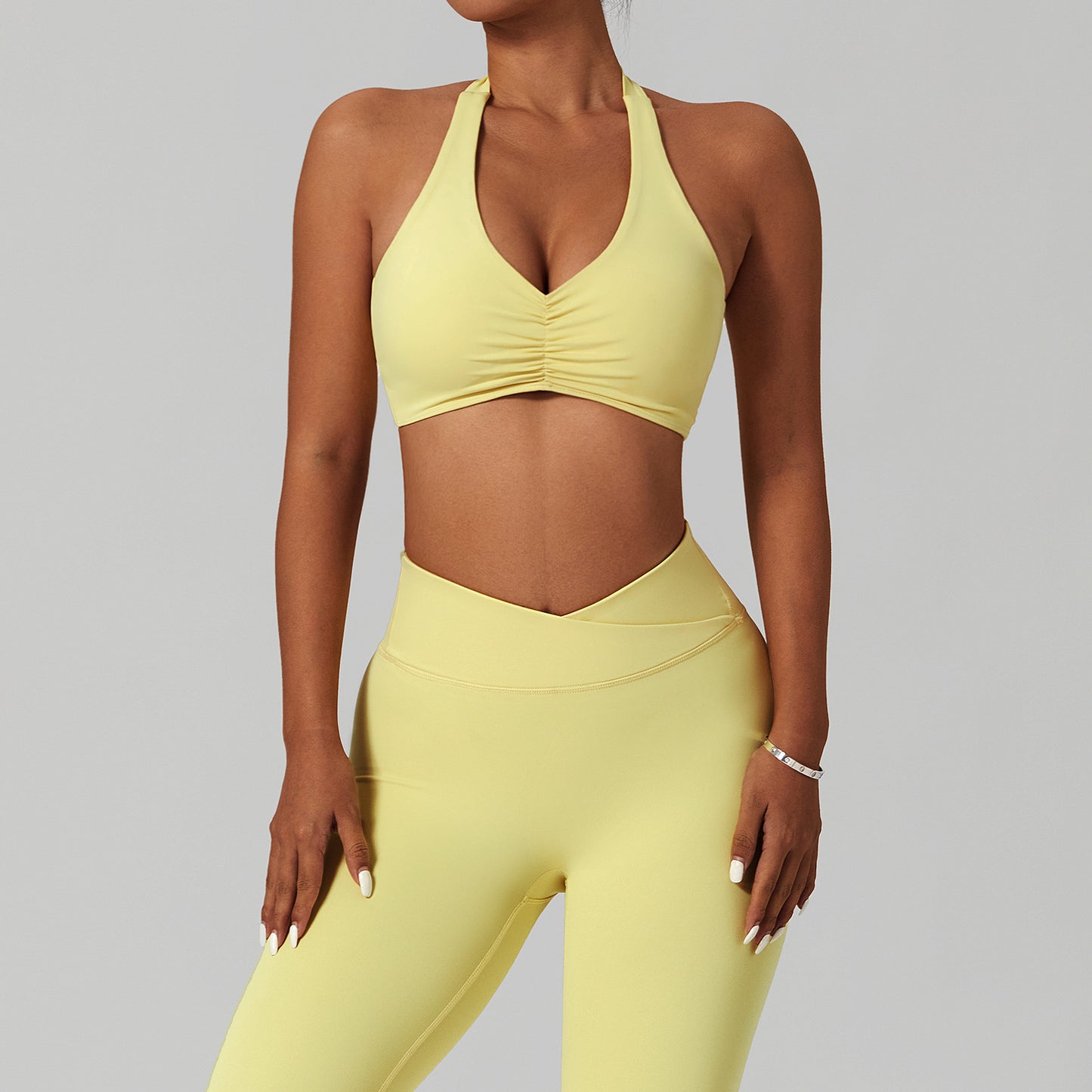 Stretchy Back Nude Fitness Quick Drying Breathable Sports Tight Suit