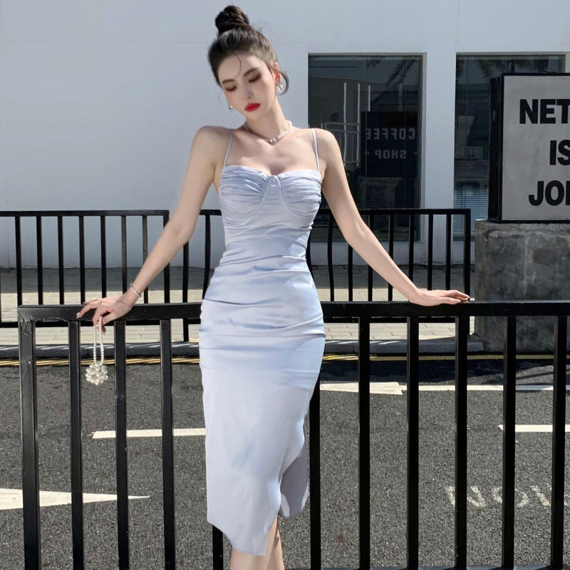 Women's Chic Suspender French Mid-length Skirt