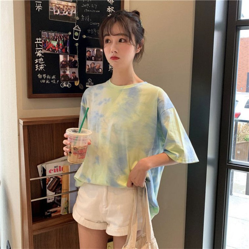 Tie-dye short sleeve T-shirt