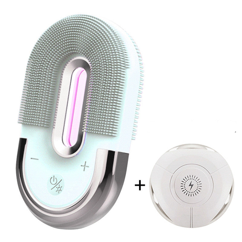 Electric Silica Gel Facial Cleanser Vibration Cleansing Instrument Cleansing Blackhead Skin Deep Washing Massage Brush