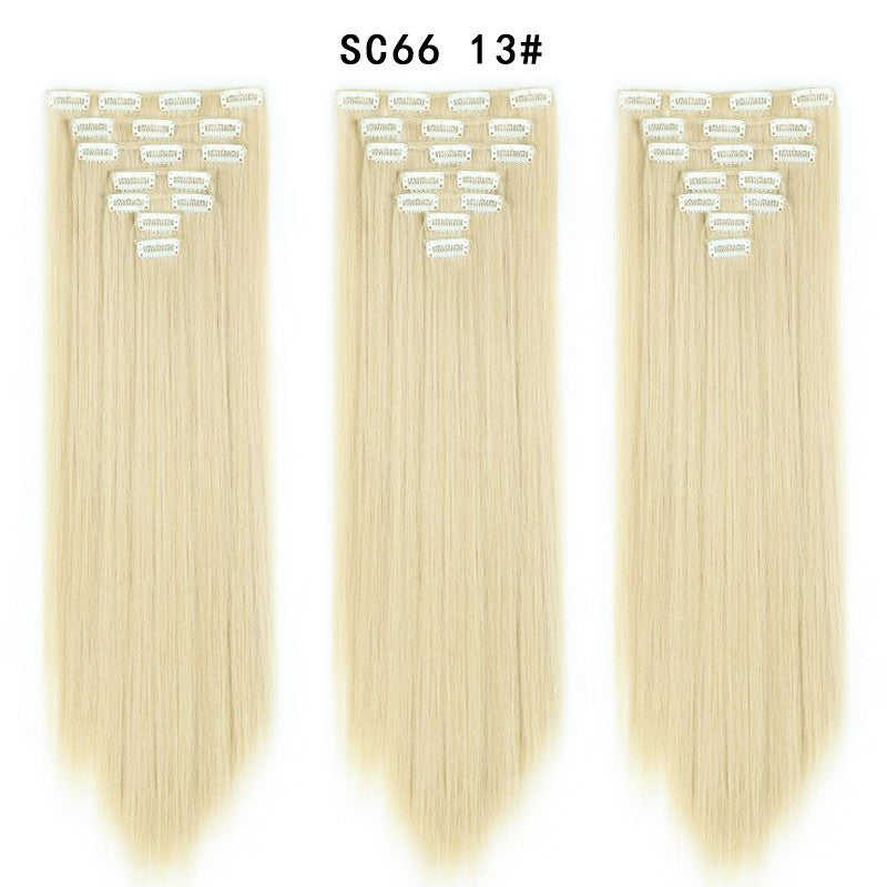European And American Style Wig Chemical Fiber Hairpiece Clip Seamless Hair Extension 7-piece Set