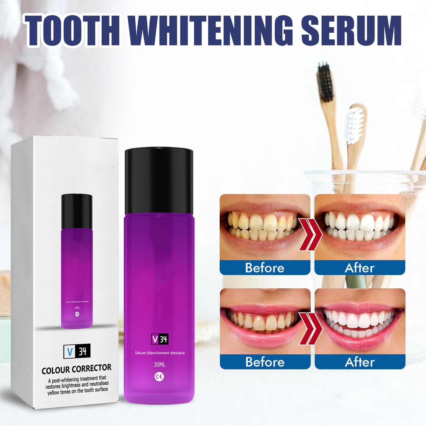 Teeth Whitening Essence Liquid Toothpaste Tooth Stain Removal Oral Care