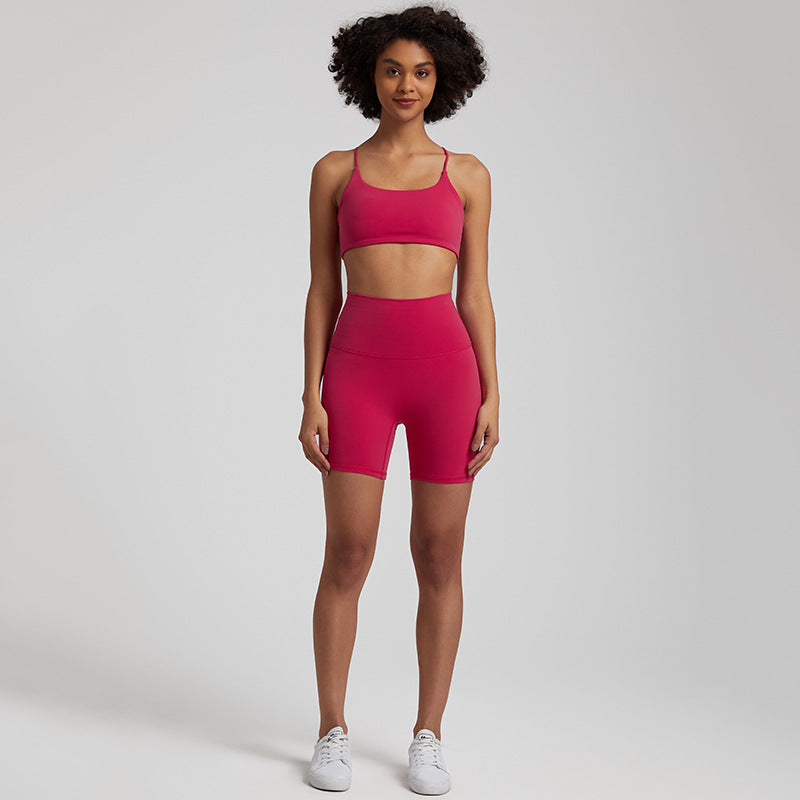 Fitness Clothes Running Sports Set Summer High Waist Buttock Lifting Speed Dry Female