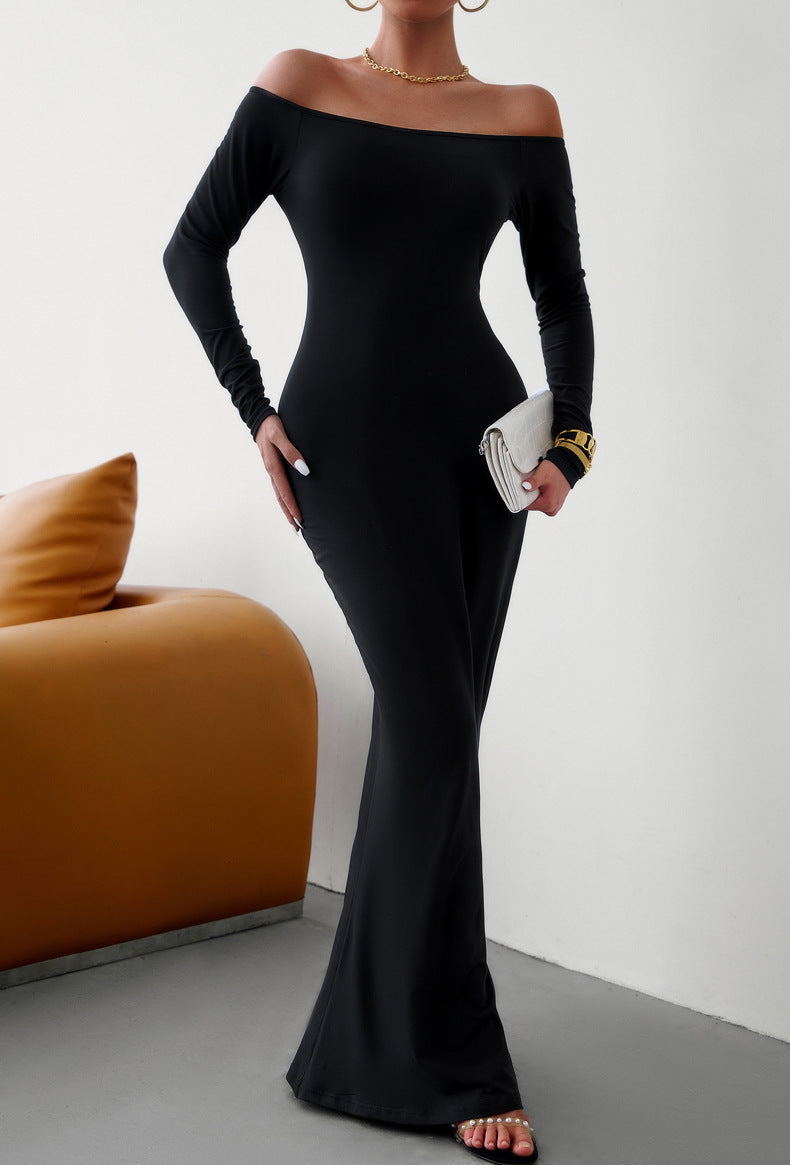 Women's Fashionable Slim-fit Off-shoulder Dress