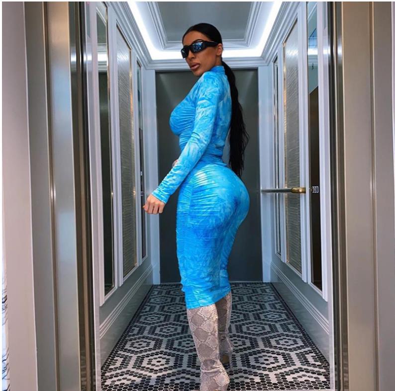 Summer New Style Women's High Neck Long Sleeve Tight Elastic Fashion