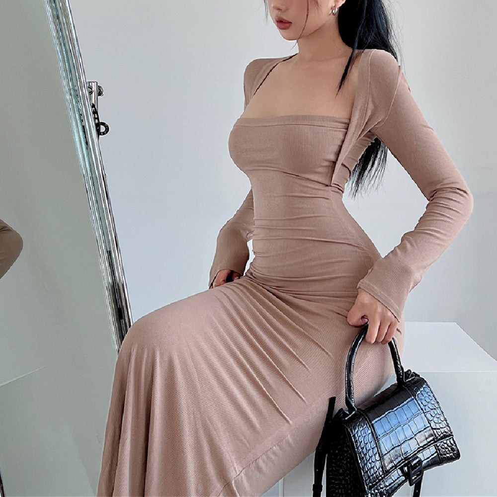 Sexy Square Neck Sheath Dress