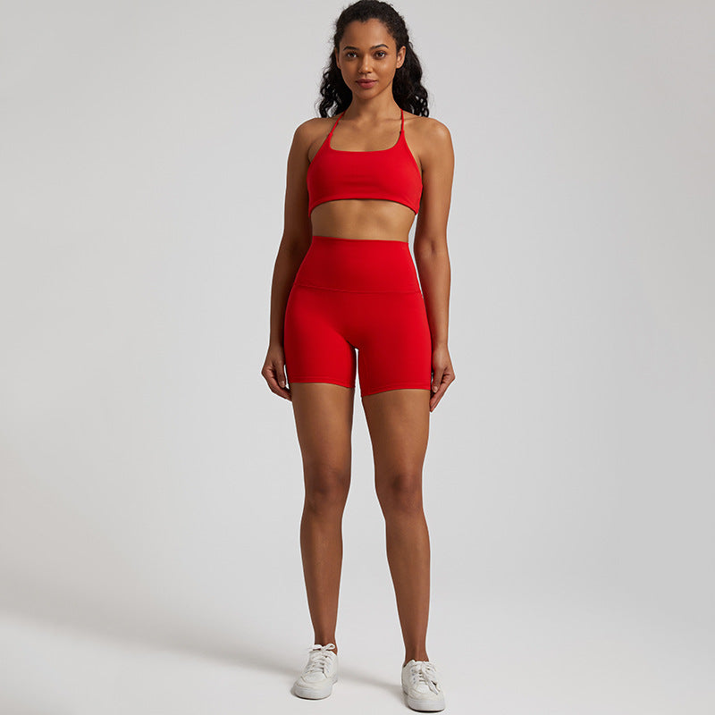 Fitness Clothes Running Sports Set Summer High Waist Buttock Lifting Speed Dry Female