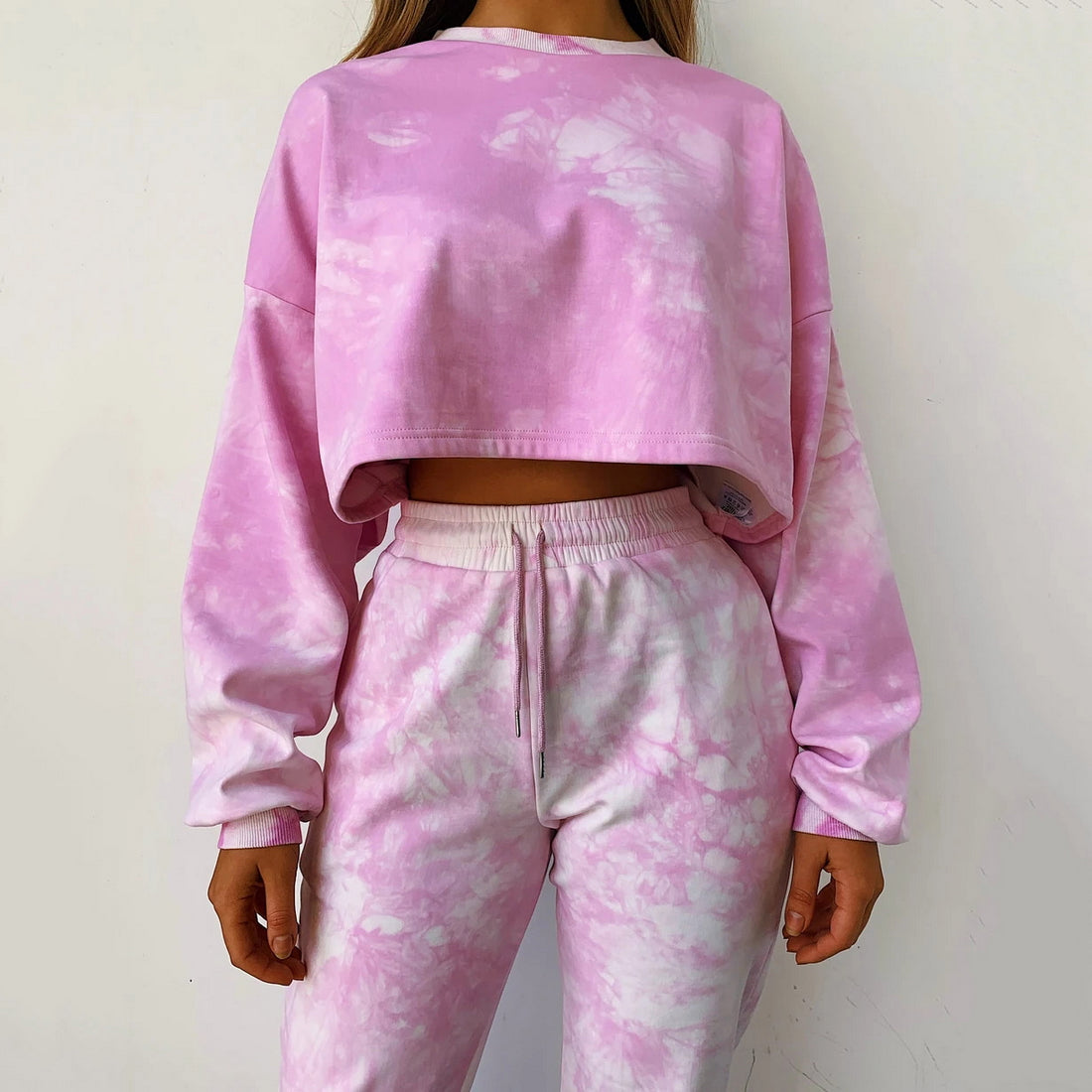 Fashion sports tie-dye two-piece suit