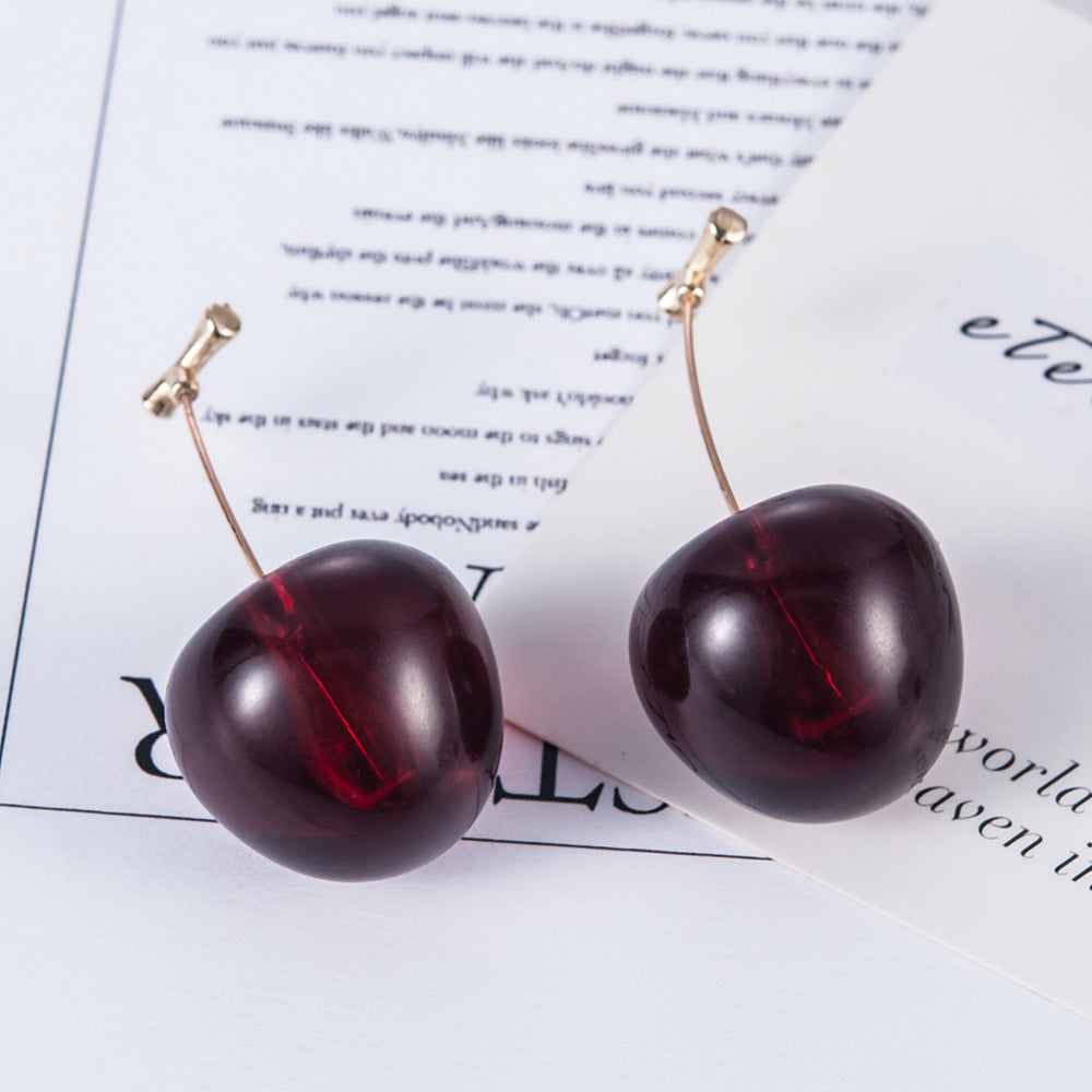 Cherry Fruit Stud Earrings Cute Fruit Earrings